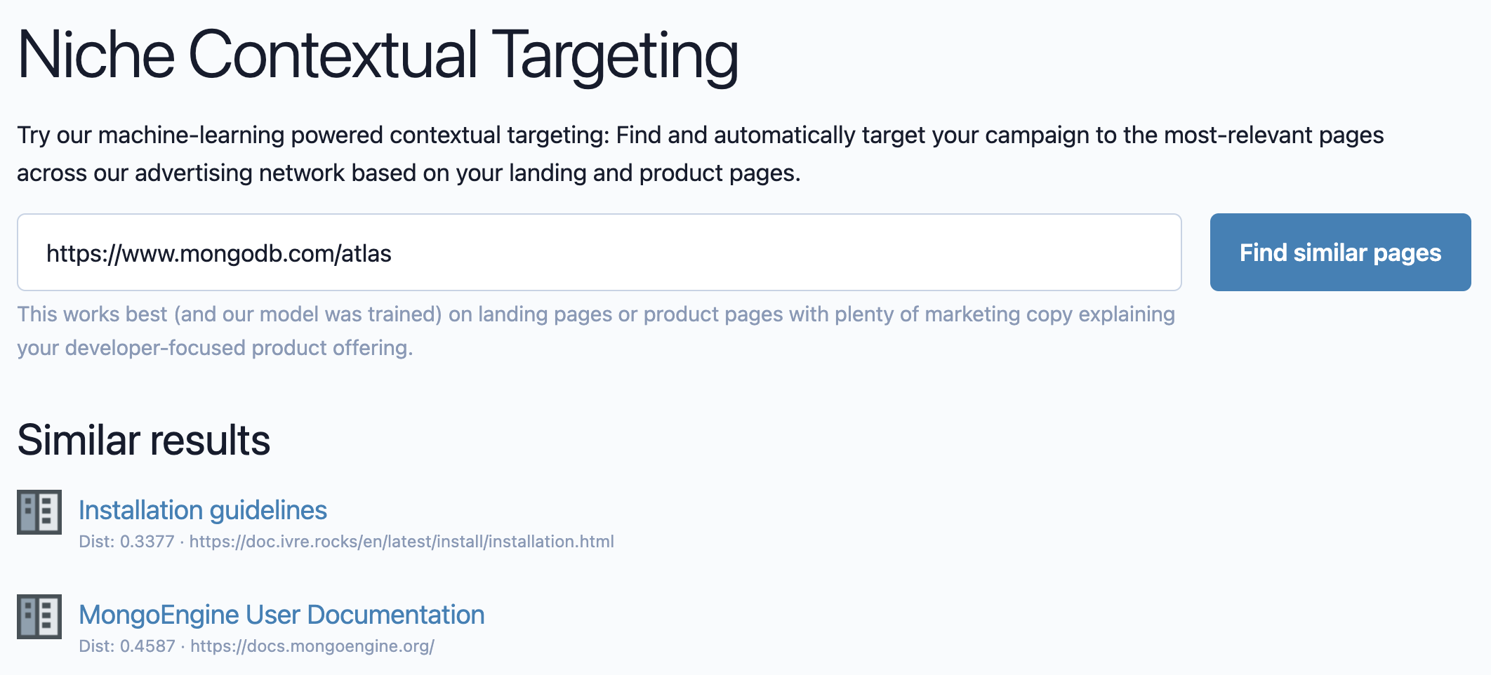 Using embeddings in production with Postgres & Django for niche ad targeting